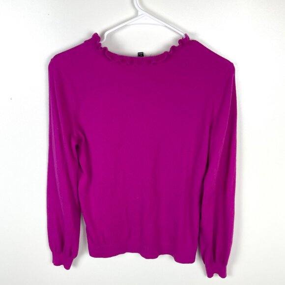 Talbots Pink Fuchsia Hot Pink Wool Blend Sweater Size SMALL - Picture 4 of 5